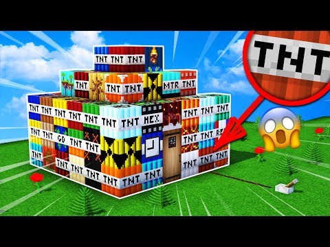 MINECRAFT: THE NUCLEAR TNT BASE 😱🔥 WHAT IF WE EXPLODE IT? [ROMPEMOS BEDROCK: RÉCORD MUNDIAL]
