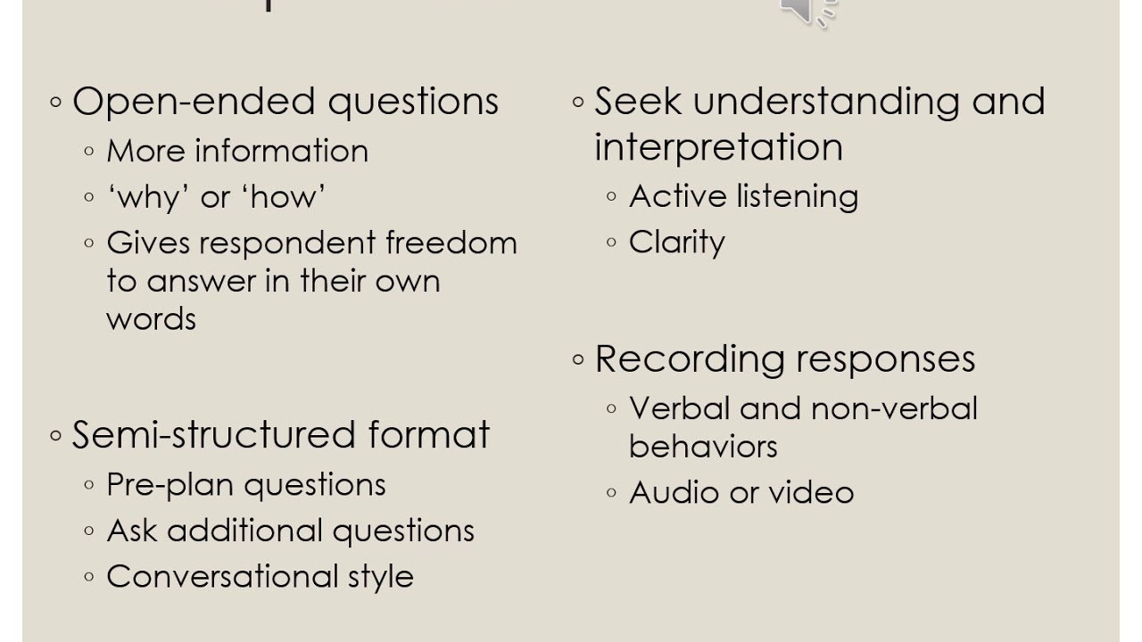 Conducting an in depth interview REVISED video