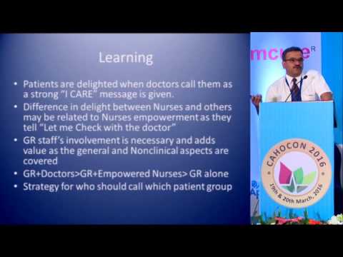 CAHOCON 2016 Beyond Patient Satisfaction - Dr Badari Datta