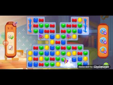 playing Homescapes level 2838 one shot #300 coins