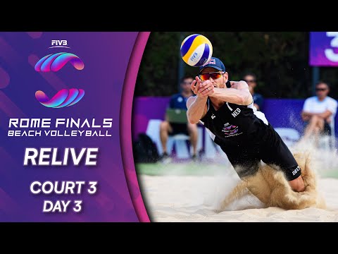 FIVB Beach Volleyball World Tour Finals 2019 | Court 3 - Day 3 |  Rome