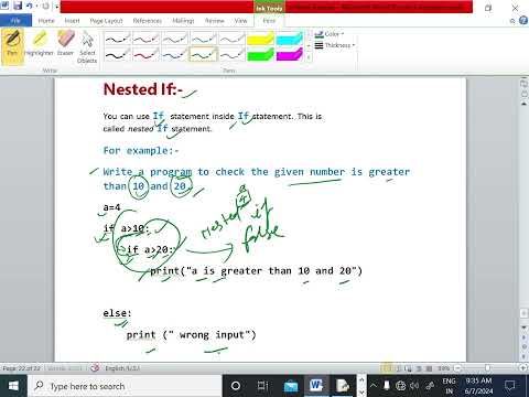 Python Tutorial Lecture 22 Nested If Explanation Codeing In Pythonenhancecodelearning