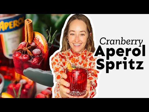 Cranberry Aperol Spritz (Ice Cube Cocktails!)
