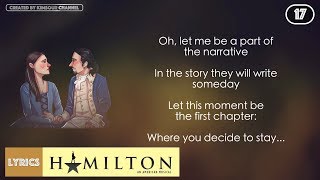 #17 Hamilton - That Would Be Enough (VIDEO LYRICS)