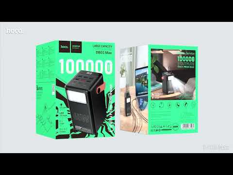 Повербанк большой емкости 100000mAh 65W Hoco DB03 Max Centurion с фонариком 6хUSB/2хType-C - фото 1 - id-p2429441162