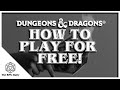 How To Play Dungeons Dragons For Free