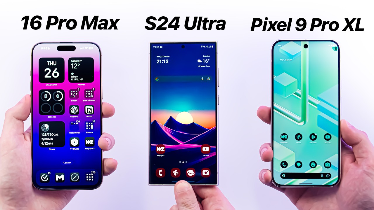 iPhone 16 Pro Max vs S24 Ultra vs Pixel 9 Pro XL - The BEST 2024 Smartphone?