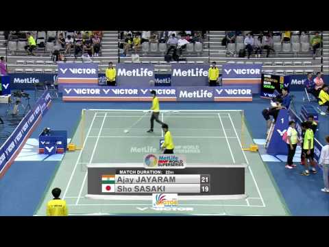 Victor Korea Open 2015 | Badminton QF M5-MS | Ajay Jayaram vs Sho Sasaki