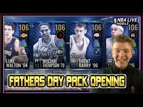 106 OVR FATHERS DAY PLAYERS PACK OPENING PROMO | NBA LIVE MOBILE 19 S3 FATHERS DAY BUNDLE OPENING! Video