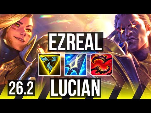 EZREAL & Soraka vs LUCIAN & Shaco (ADC) | Good KDA: 19/1/15, 68K damage | KR Master | 26.2