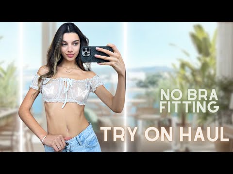 Transparent Tops Try on Haul | See-Through Clothes & No Bra