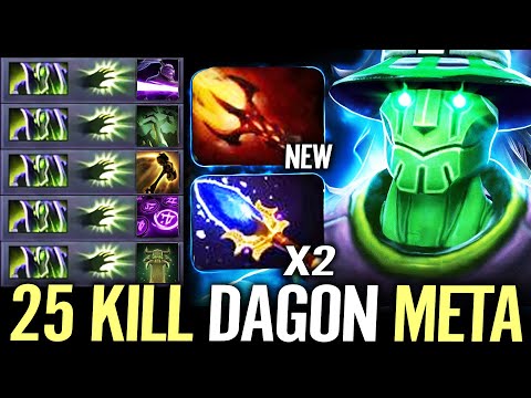 NEW IMBA 7.33 Dagon Rubick + Aghanim's Scepter GODLIKE Mid 25 Kills