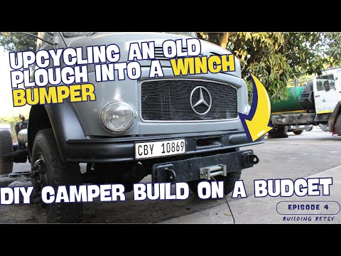 Winch Plate | CAMPER BUILD ON A BUDGET | Building Betsy | EPISODE 4 | Matches on the Map