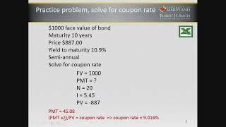Bonds:  Calculating the  Coupon Rate
