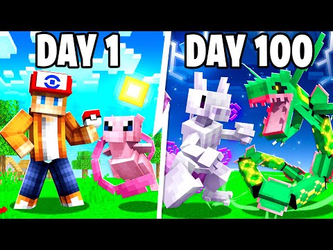 100 DAYS as Minecraft Pokémon TRAINER!