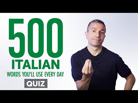 Quiz | 500 Italian Words You'll Use Every Day - Basic Vocabulary #90
