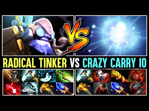 Radical 8 Sloted Tinker vs 8 Sloted Carry IO - Losing With 0 Deaths Crazy Game Dota 2