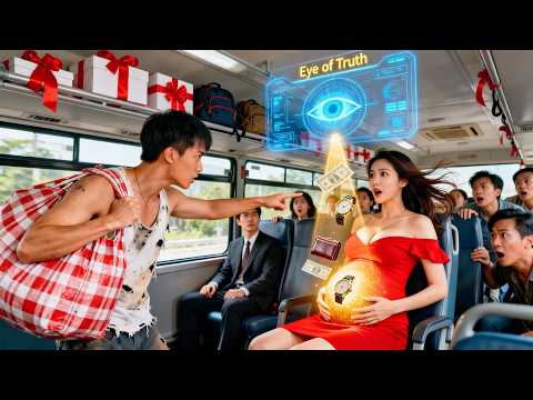 A humiliated man awakens a divine eye, sees all, and exposes a thief faking pregnancy with goods.