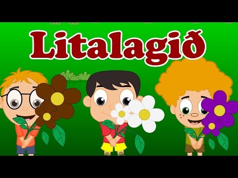 Litalagið | Lög fyrir krakkana | Colour Song | Icelandic Kids Songs