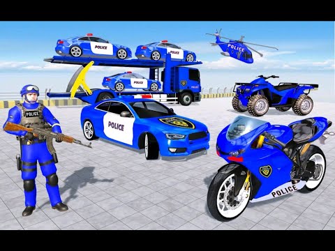 Transporting Monster truck in Cargo Plane - Police Car Transporter Simulator - Android Gameplay #2