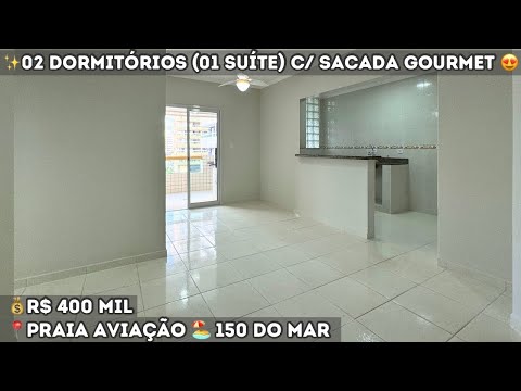 🏖️ Apartamento à Venda na Praia Grande – Aviação | 2 Dorms c/ Suíte, Sacada Gourmet e Lazer Completo