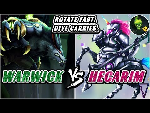 Win More By Rotating Fast & Diving Priority Targets (Hecarim vs Warwick)