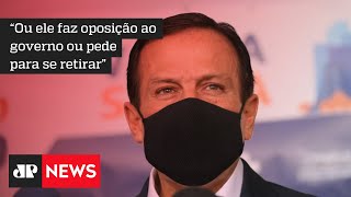 Doria cobra posição de Aécio e volta a ameaçar com saída de deputado do PSDB