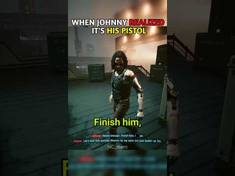 When Johnny Realized It's His Pistol #cyberpunk