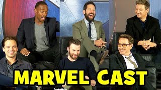 MARVEL CAST Interviews For CAPTAIN AMERICA CIVIL WAR video