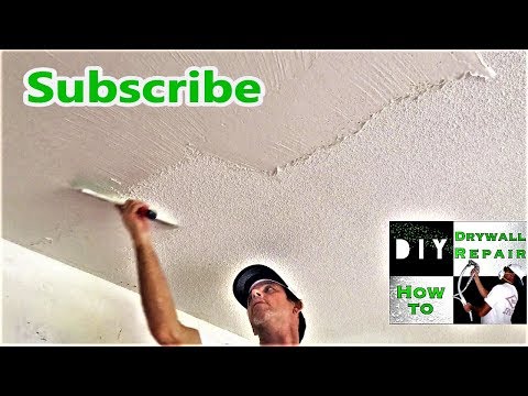 Can I skim coat over my painted popcorn ceiling?  DIY Video