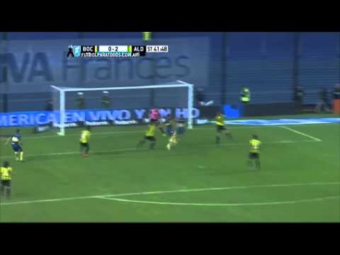 Osvaldo al travesaño. Boca 0 - Aldosivi 2. Fecha 13. Primera División 2015. FPT.