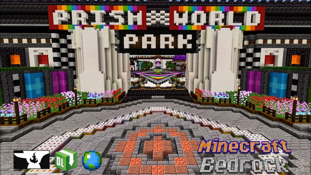 Prism World Park [Minecraft Bedrock Theme Park Map] Free Map Download for Bedrock/McPe [2026]