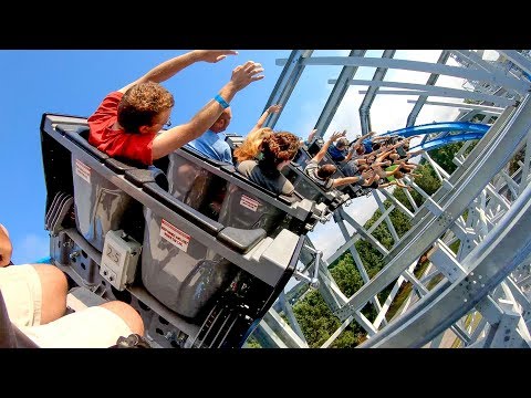 On-ride point of view of Twisted Cyclone