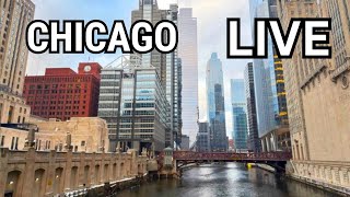 Download lagu Chicago LIVE Downtown On Wednesday (February 4, 2026) No Talking City Sounds 24°F mp3