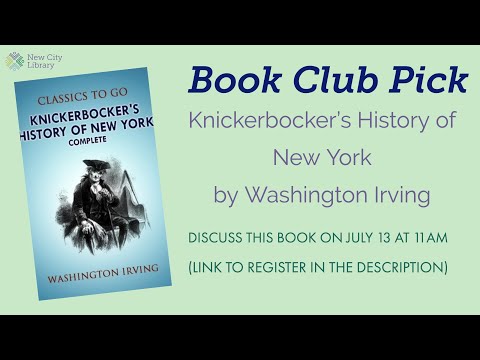 Book Club Pick:   Knickerbocker's History of New York