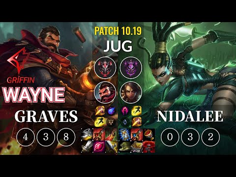 GRF Wayne Graves vs Nidalee Jungle - KR Patch 10.19