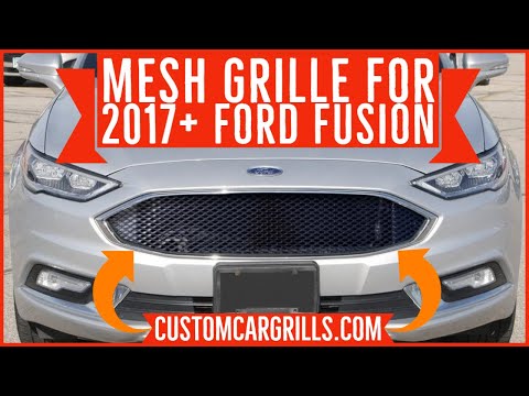 Ford Fusion 2017+ Mesh Grill Installation How-To by customcargrills.com