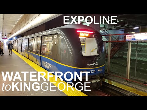 Complete Real Time SkyTrain Ride - Expo Line from Waterfront to King George