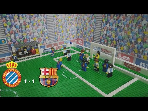 Espanyol 1 - 1 Barcelona - LEGO Fútbol - La Liga - Gol de Piqué - Stop Motion