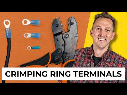 Part of a video titled Ring Terminal Crimping - Wire Terminal Basics | Ep: 6/14 - YouTube
