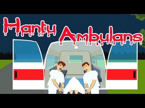 Hantu ambulans - kartun horor - kartun lucu