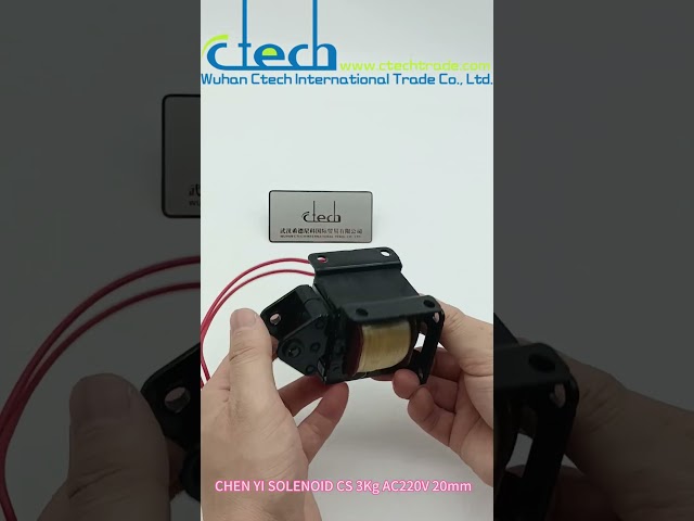 Vídeo relacionado con Heschen Electroimán solenoide HS-0730B DC24V 500mA 5N 10mm Carrera Tipo Push Pull Marco abierto
