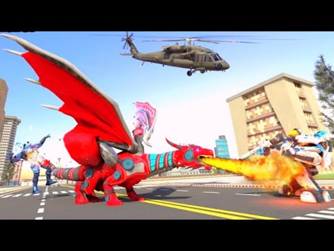 Super Hero Dragon Robot Transforming Car City Shooting #360 Android Gameplay By Games Zone