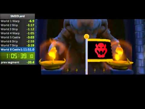 Super Mario 3D Land any% speed run 1:08:55 - 5 / 5