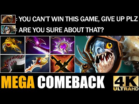 100% Cancer Build Silver + Abyssal + Nullifier Slark VS Mega Creeps - Epic Comeback Dota 2