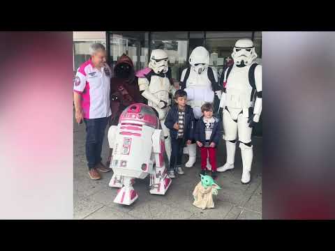 Los personajes de Star Wars visitan a los menores hospitalizados en Pamplona