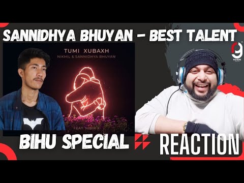 Sannidhya Bhuyan - Tumi Xubaxh | NIKHIL | (feat. Nibir X) [Visualizer] | Reaction By RG | BIHU 2023