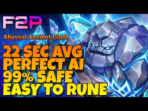 PERFECT AI !!! 22 SEC AVG !!! 99% SAFE !!! GIANT ABYSS HARD SUPER SPEED TEAM SUMMONERS WAR