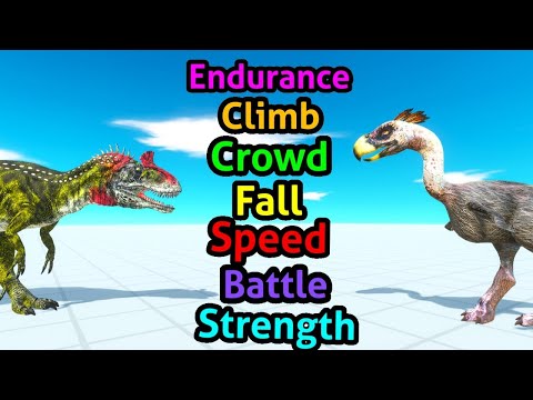 Battle ability Cryolophosaurus vs Terror bird Animal Revolt Battle Simulator