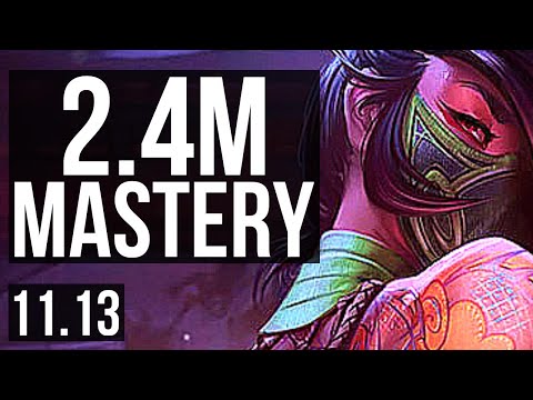 AKALI vs LULU (TOP) | 4/0/5, 2.4M mastery, 400+ games | KR Diamond | v11.13